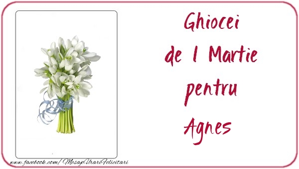 Felicitari de 1 Martie - Ghiocei de 1 Martie pentru Agnes