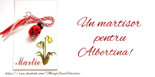 Felicitari de 1 Martie -  Un martisor pentru Albertina!