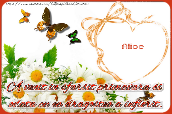 Felicitari de 1 Martie - ❤️❤️❤️ Flori & Inimioare | Alice