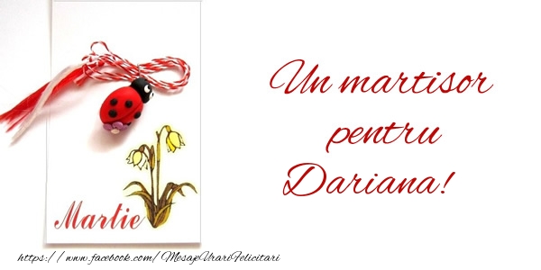 Felicitari de 1 Martie -  Un martisor pentru Dariana!