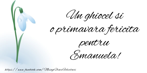Felicitari de 1 Martie - Un ghiocel si o primavara fericita pentru Emanuela!