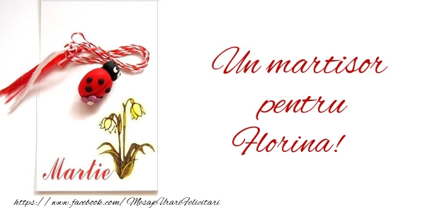 Felicitari de 1 Martie -  Un martisor pentru Florina!