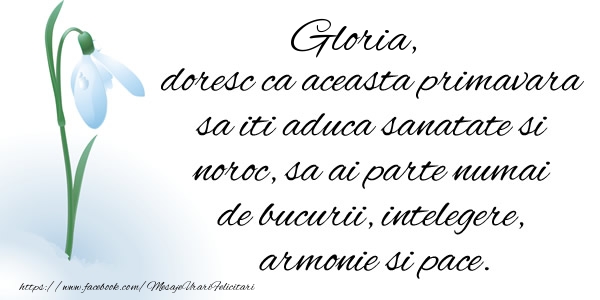 Felicitari de 1 Martie - ❄️❄️ Ghiocei & Zăpadă | Gloria doresc ca aceasta primavara sa iti aduca sanatate si noroc ...