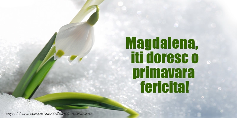 Felicitari de 1 Martie - Magdalena, iti doresc o primavara fericita!