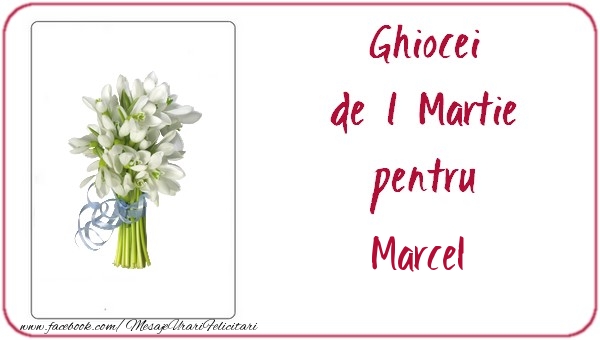 Felicitari de 1 Martie -  Ghiocei de 1 Martie pentru Marcel