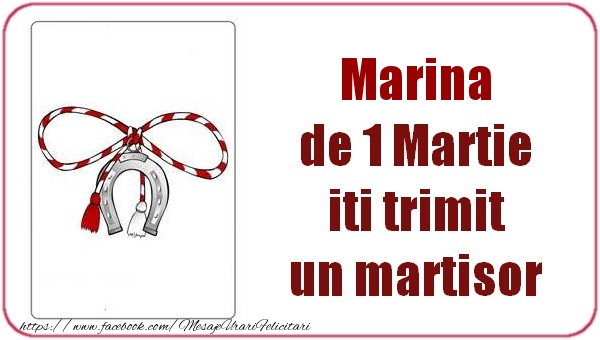 Felicitari de 1 Martie -  Marina de 1 Martie  iti trimit  un martisor