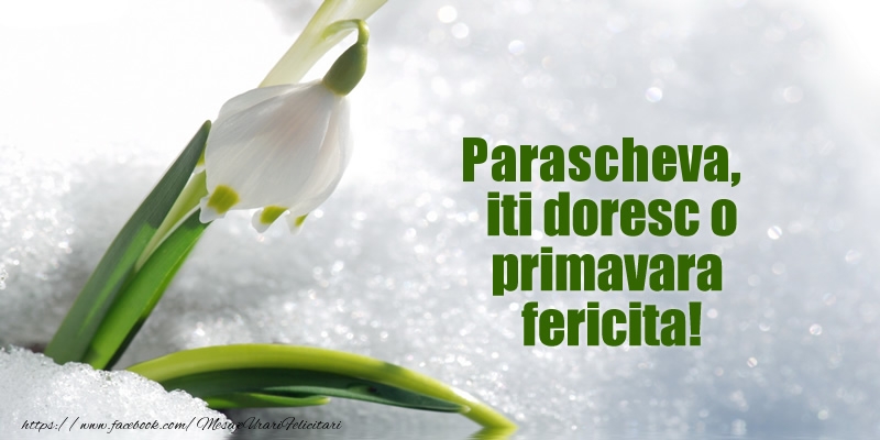 Felicitari de 1 Martie - Parascheva, iti doresc o primavara fericita!
