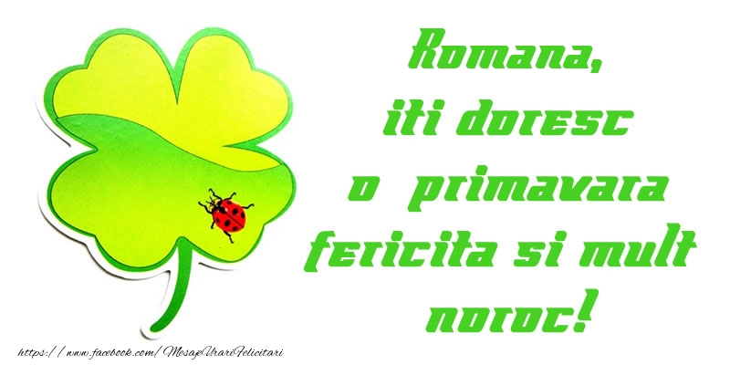 Felicitari de 1 Martie - Trifoi | Romana iti doresc o primavara fericita si mult noroc!