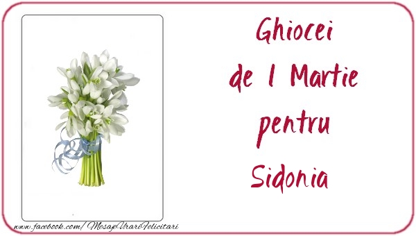 Felicitari de 1 Martie -  Ghiocei de 1 Martie pentru Sidonia