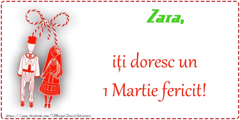 Felicitari de 1 Martie - Zara iti doresc o primavara fericita si mult noroc!