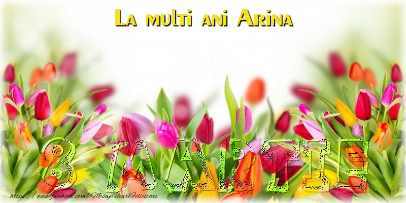 Felicitari de 8 Martie - Flori | La multi ani Arina
