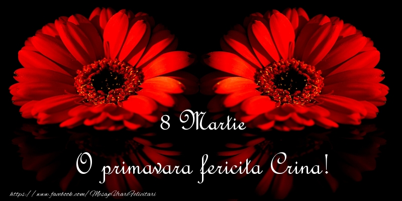 Felicitari de 8 Martie - Flori | O primavara fericita Crina!