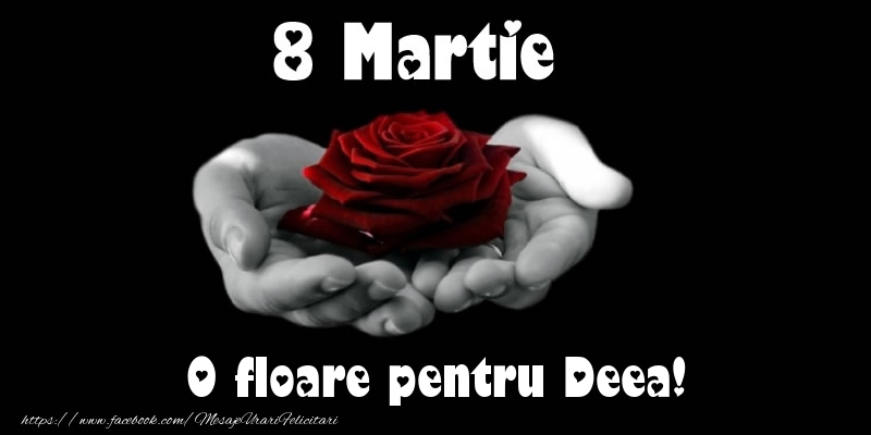 Felicitari de 8 Martie - Trandafiri | 8 Martie O floare pentru Deea!