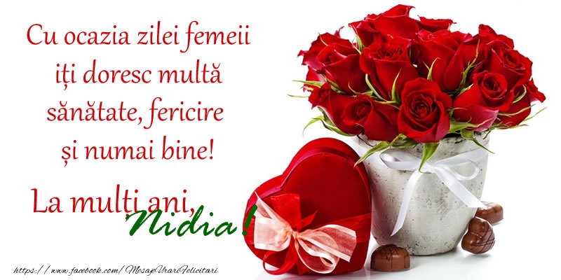 Felicitari de 8 Martie - 8 Martie La multi ani Nidia!