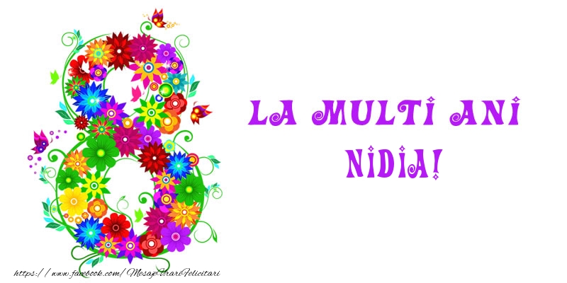 Felicitari de 8 Martie - La multi ani Nidia! 8 Martie