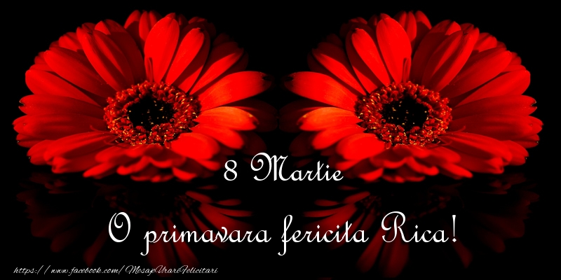 Felicitari de 8 Martie - O primavara fericita Rica!