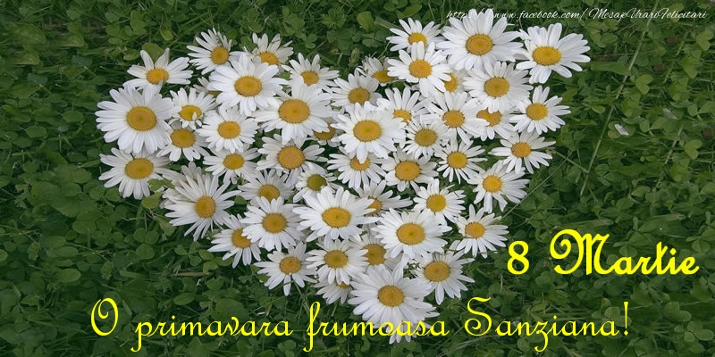 Felicitari de 8 Martie - Flori | O primavara frumoasa Sanziana! 8 Martie