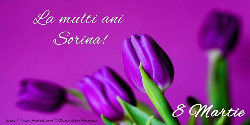 Felicitari de 8 Martie - La multi ani Sorina! 8 Martie