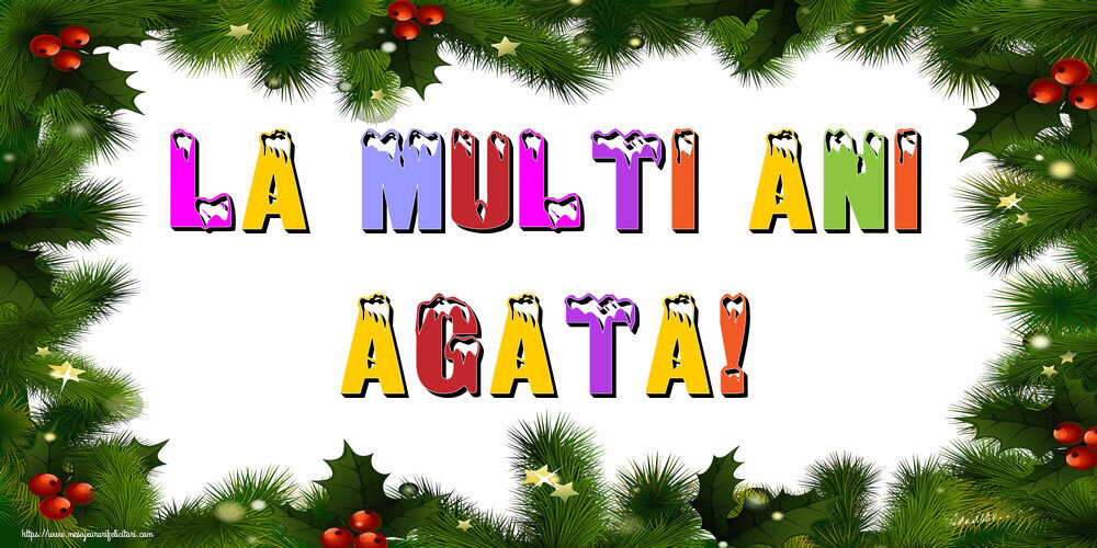 Felicitari de Anul Nou - La multi ani Agata!