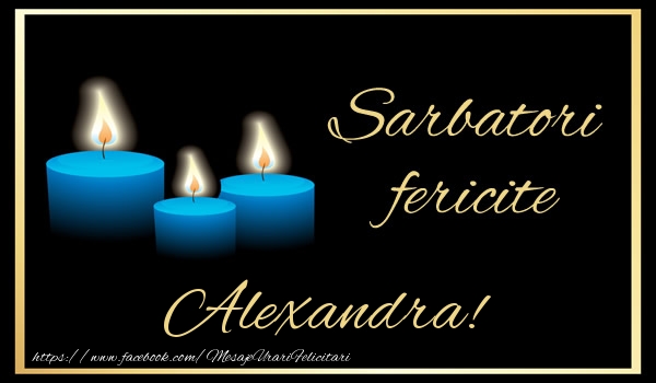 Felicitari de Anul Nou - Lumanari | Sarbatori fericite Alexandra!