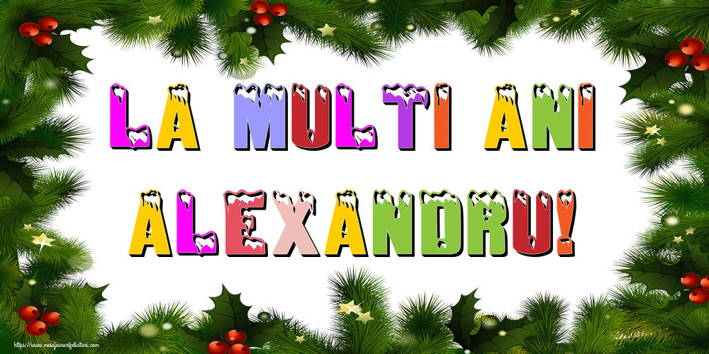 Felicitari de Anul Nou - La multi ani Alexandru!