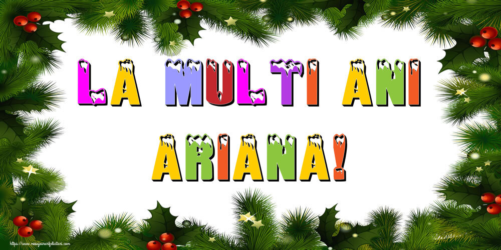 Felicitari de Anul Nou - La multi ani Ariana!