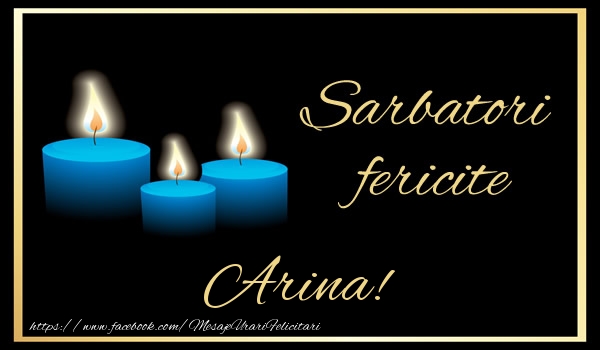 Felicitari de Anul Nou - Lumanari | Sarbatori fericite Arina!