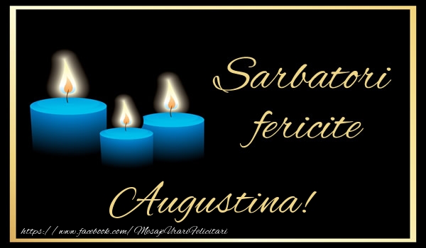 Felicitari de Anul Nou - Lumanari | Sarbatori fericite Augustina!