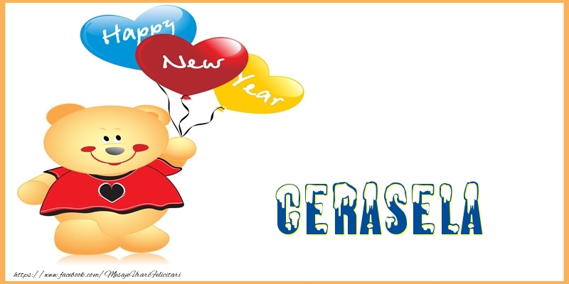 Felicitari de Anul Nou - Baloane & Ursuleti | Happy New Year Cerasela!