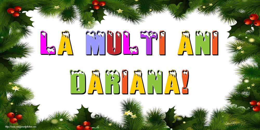 Felicitari de Anul Nou - Brazi | La multi ani Dariana!