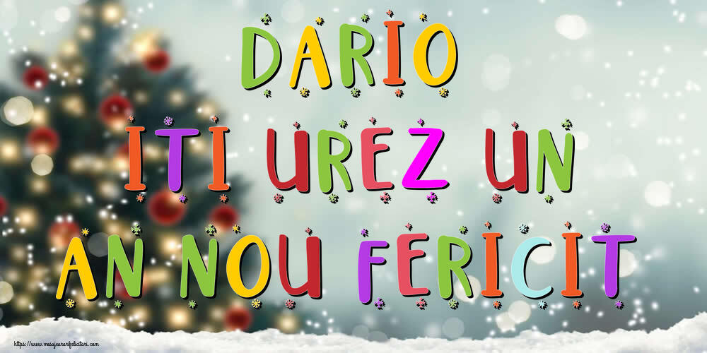 Felicitari de Anul Nou - Brazi & Peisaje De Iarna | Dario, iti urez un An Nou Fericit!