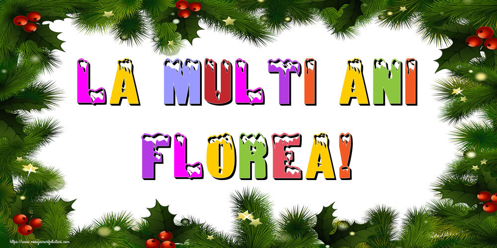 Felicitari de Anul Nou - La multi ani Florea!