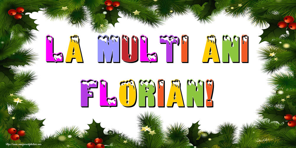 Felicitari de Anul Nou - La multi ani Florian!