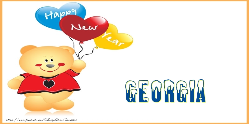 Felicitari de Anul Nou - Baloane & Ursuleti | Happy New Year Georgia!