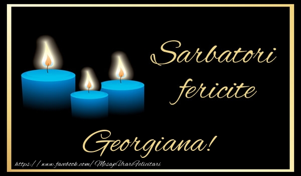 Felicitari de Anul Nou - Lumanari | Sarbatori fericite Georgiana!
