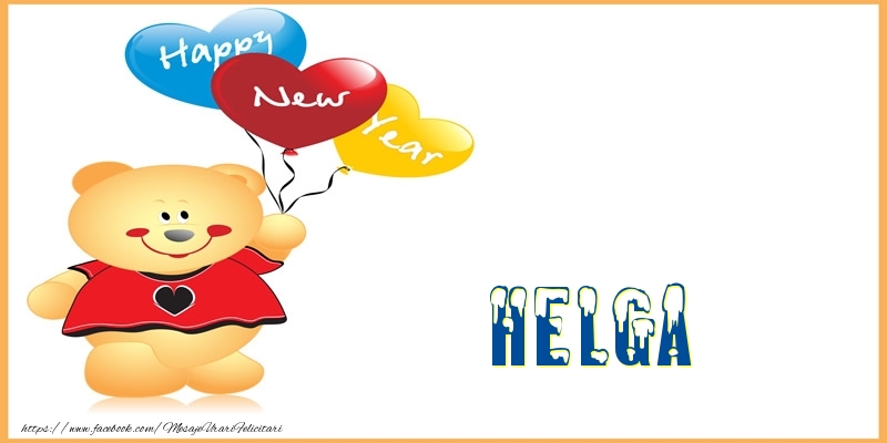 Felicitari de Anul Nou - Baloane & Ursuleti | Happy New Year Helga!