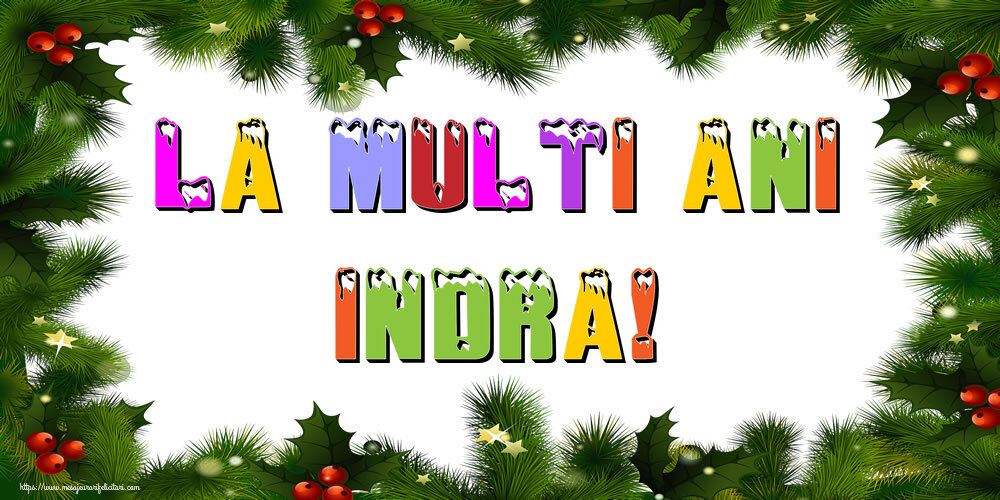 Felicitari de Anul Nou - La multi ani Indra!