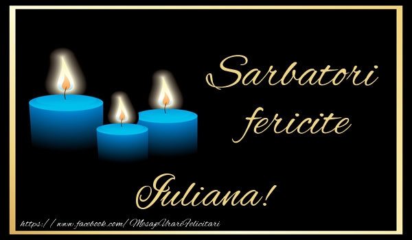 Felicitari de Anul Nou - Lumanari | Sarbatori fericite Iuliana!