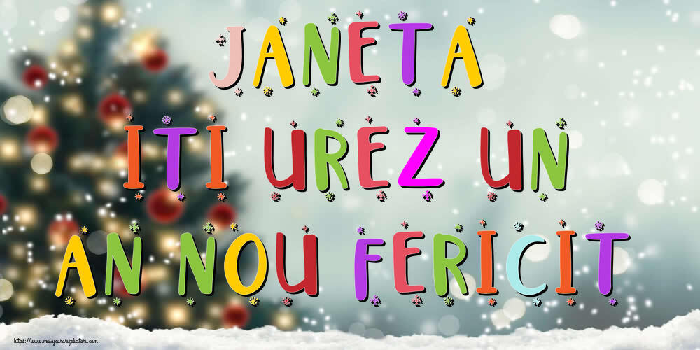 Felicitari de Anul Nou - Brazi & Peisaje De Iarna | Janeta, iti urez un An Nou Fericit!