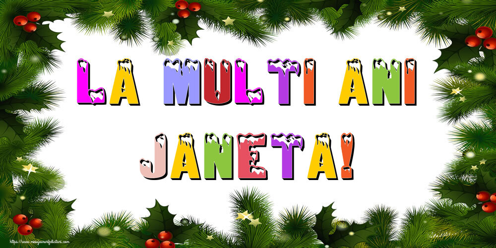 Felicitari de Anul Nou - La multi ani Janeta!