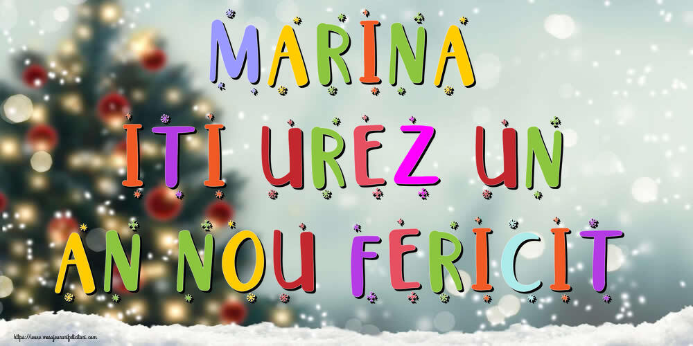 Felicitari de Anul Nou - Brazi & Peisaje De Iarna | Marina, iti urez un An Nou Fericit!