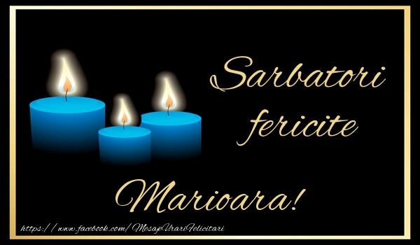 Felicitari de Anul Nou - Lumanari | Sarbatori fericite Marioara!
