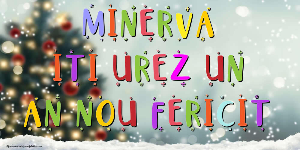 Felicitari de Anul Nou - Brazi & Peisaje De Iarna | Minerva, iti urez un An Nou Fericit!