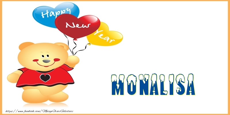 Felicitari de Anul Nou - Baloane & Ursuleti | Happy New Year Monalisa!