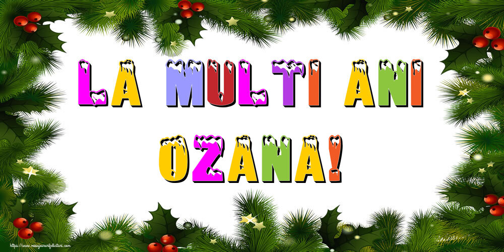 Felicitari de Anul Nou - La multi ani Ozana!