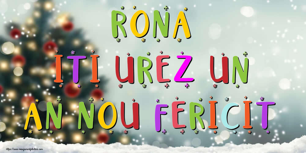 Felicitari de Anul Nou - Brazi & Peisaje De Iarna | Rona, iti urez un An Nou Fericit!