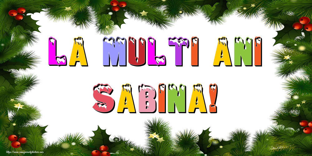Felicitari de Anul Nou - Brazi | La multi ani Sabina!