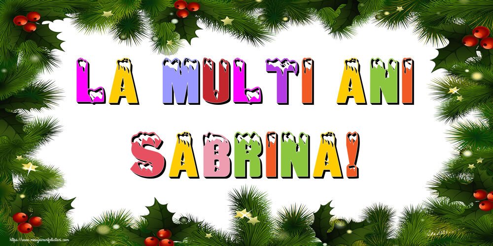 Felicitari de Anul Nou - La multi ani Sabrina!
