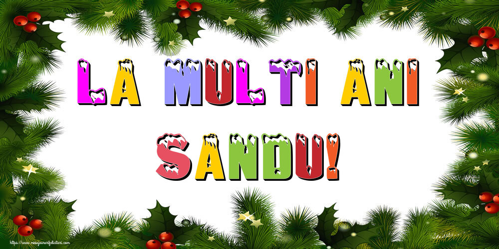 Felicitari de Anul Nou - La multi ani Sandu!