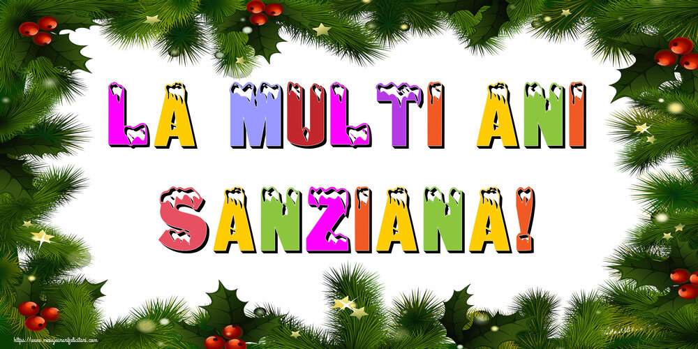 Felicitari de Anul Nou - La multi ani Sanziana!